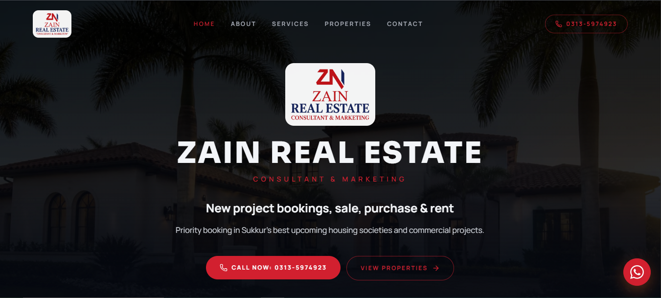 Zain Real Estate UK Website