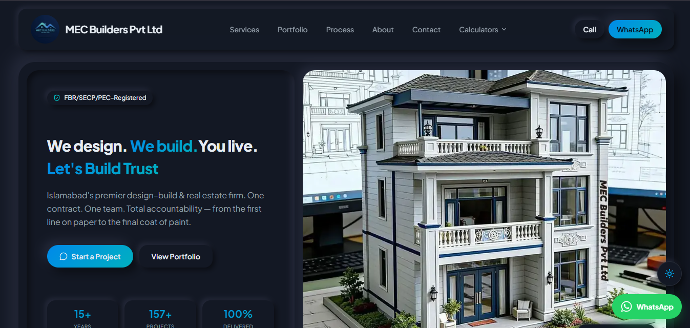 MEC Builders Website